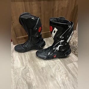 Sidi Black Motorcycle Boots Sz 9.5